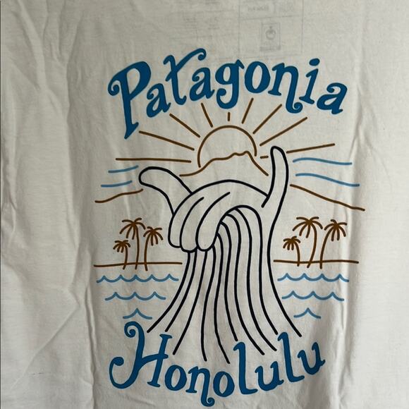 Patagonia White Men's Honolulu T-Shirt - Picture 4 of 5